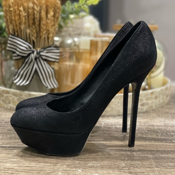 Sergio Rossi Platform Stiletto High Heel Black Sexy Pumps Women’s Size 39 1/2 - Picture 5 of 10